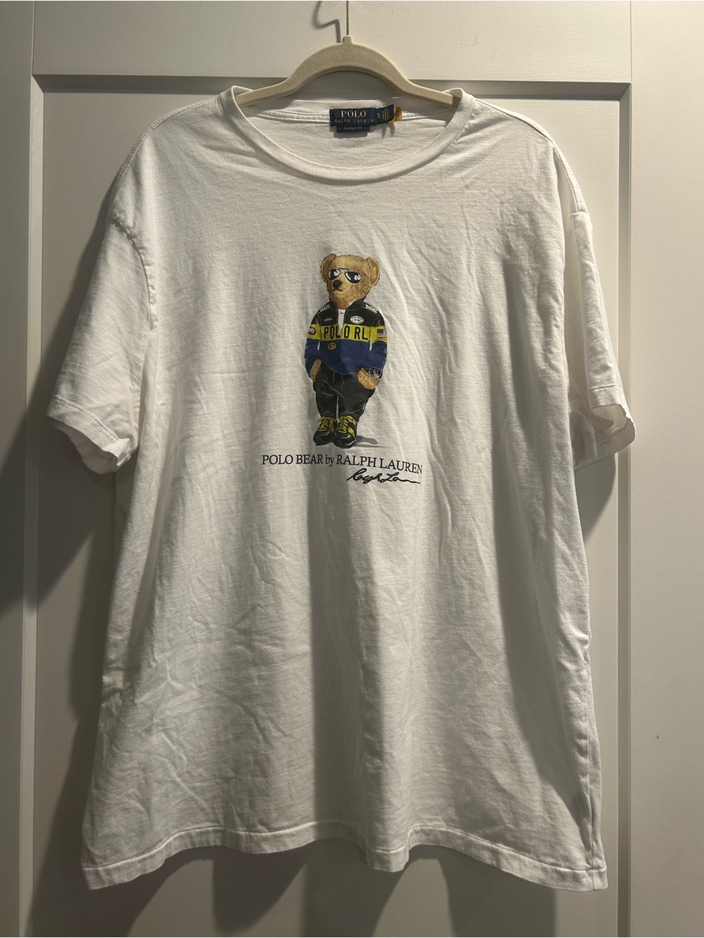 Polo by Ralph Lauren White Tee with Bear Graphic